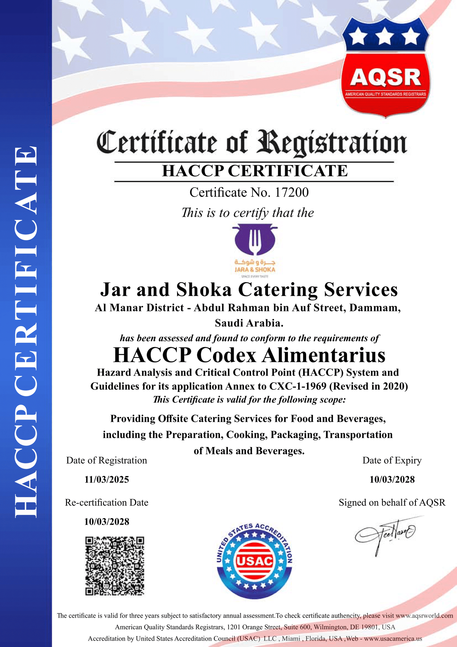 AQSR-HACCP-Jar and Shoka Catering Services-1